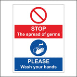 MA806 Stop The Spread Of Germs Wash Your Hands
