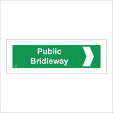 VE383 Public Bridleway Right Arrow Ramblers Horses Direction