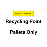CS446 Recycling Point Pallets Only Waste Skip Logo Company Recycle