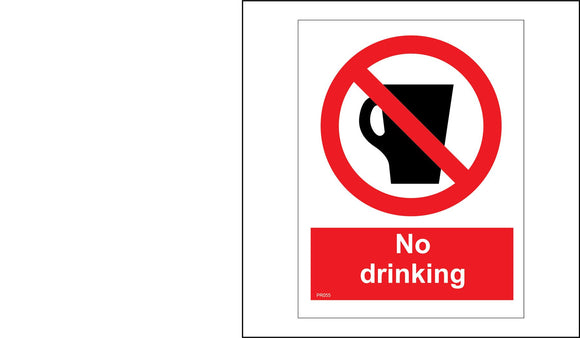 PR055 No Drinking Sign with Circle Coffee Cup
