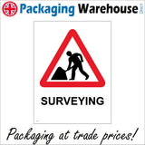 TR124 Surveying Sign with Triangle Working Person