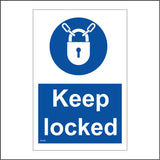 MA338 Keep Locked Sign with Padlock Chain