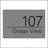 CM295 107 Ocean View House Plate Number Location Road Grey Door Gift Sign