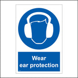MA074 Wear Ear Protection Sign with Face Headphones