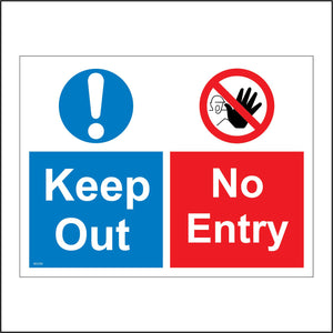 MU256 Keep Out No Entry Hand Stop