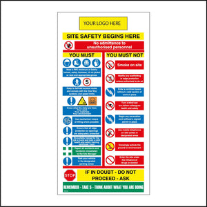 MU330 Multiple You Must You Must Not Site Safety Logo