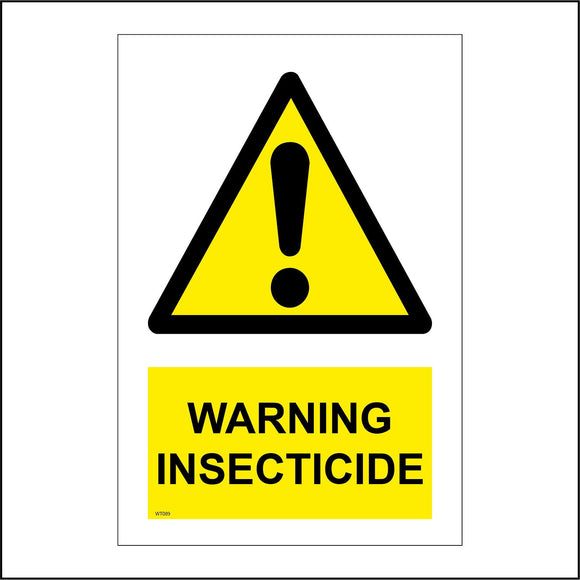 Warning Insecticide Sign with Triangle Exclamation Mark – PWDirect