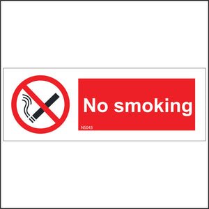 NS043 No Smoking Sign with Cigarette
