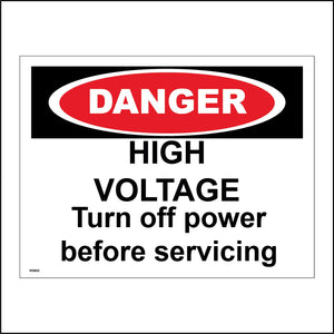 WS602 Danger High Voltage Sign