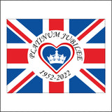 TR583 Platinum Jubilee Queen Heart Crown 70 Years Celebration