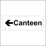 GE456 Canteen Sign with Arrow Pointing Left