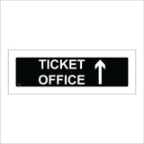 TR317 Ticket Office Up Arrow Sign with Up Arrow