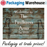 CM184 Welcome To The Faulkners Arms Est. Sign with Bottles