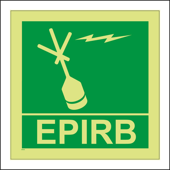 MR040 Epirb Sign with Lightning Bolt Tower