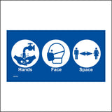 MA764 Hands Face Space Sign with Hands Face People