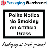 NS089 No Smoking On Artificial Grass