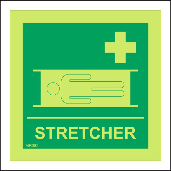 MR082 Stretcher Sign with Cross Stretcher Person