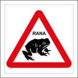 TR532 Rana Frog Toad Crossing Road Protection Area