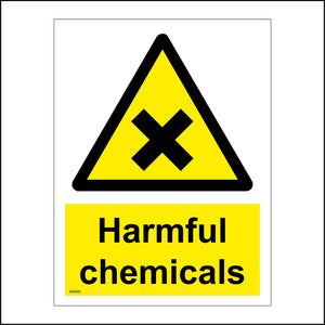 WS540 Harmful Chemicals Sign with Triangle Cross