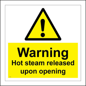 WT146 Warning Hot Steam Released Upon Opening