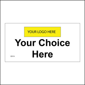 GE918 Words You Choose Door Plaque Your Logo Personalise Custom