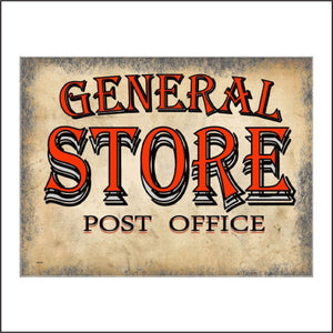 GE318 General Store Post Office Sign