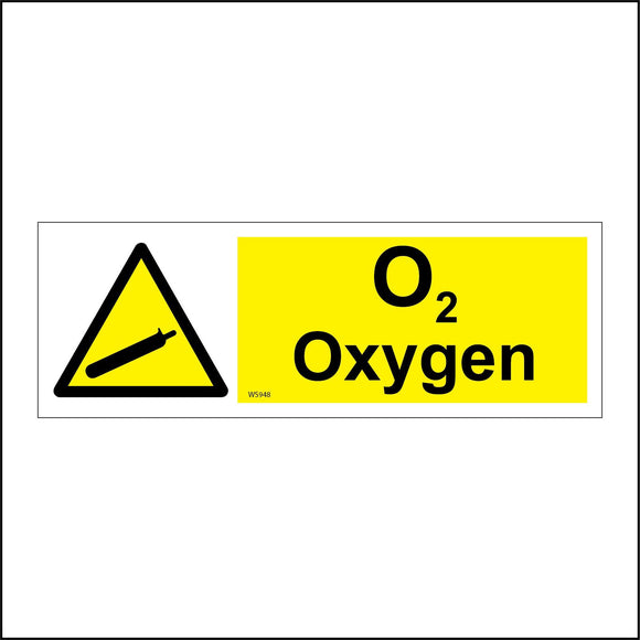 WS948 O2 Oxygen Sign with Triangle Cannister