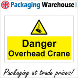WS833 Danger Overhead Crane Sign with Triangle Box Hook