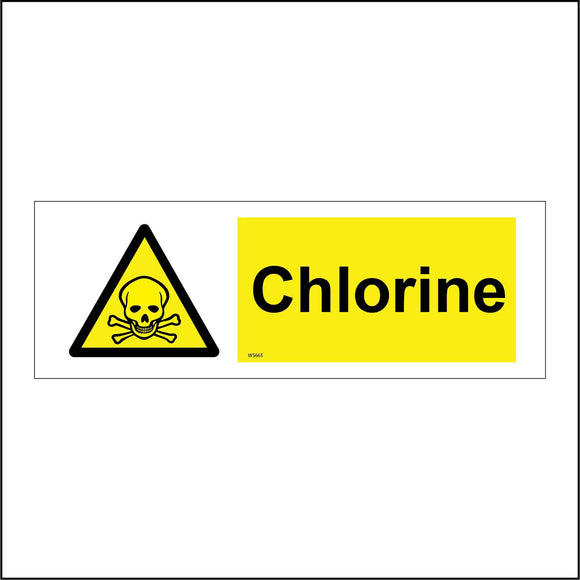 WS665 Chlorine Sign with Triangle Hands Test Tubes