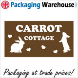 CM196 Carrot Cottage Sign with Hearts Rabbits