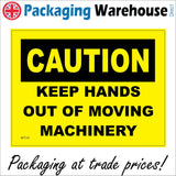WT131 Caution Keep Hands Out Of Moving Machinery