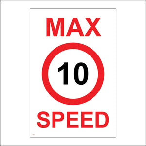 TR181 Max Speed 10 Sign with Circle
