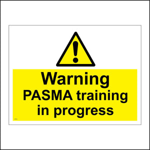 WT132 Warning Pasma Training In Progress