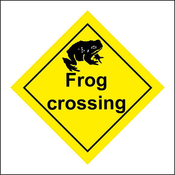TR559 Frog Xing Crossing Road Vehicles Caution Amphibian