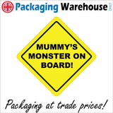 HU359 Mummys Monster On Board Warning Safety Distance Car