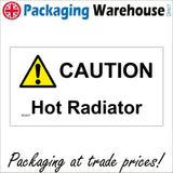 WS897 Caution Hot Radiator Sign with Triangle Exclamation Mark