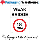 TR463 Weak Bridge Maximum Weight 18t mgw