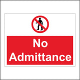 PR012 No Admittance Sign with Circle Man