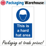 MA321 This Is A Hard Hat Area Sign with Face Hard Hat