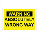 VE243 Warning Absolutely Wrong Way