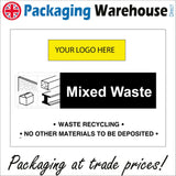 CS473 Mixed Recycling Waste Recycle Your Logo Name Company