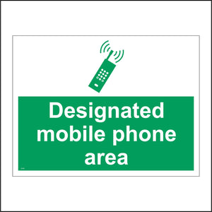 CS192 Designated Mobile Phone Area Sign with Mobile Phone