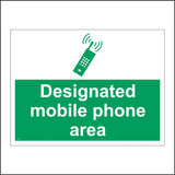 CS192 Designated Mobile Phone Area Sign with Mobile Phone