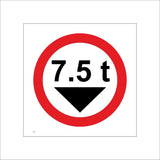 TR526 7.5 t Maximum Weight Ton Tonnes Weight Restrictions Seven