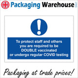 MA813 To Protect Staff Others Vaccinated Regular Testing