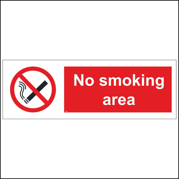 NS021 No Smoking Area Sign with Cigarette