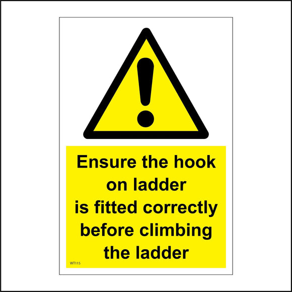 WT115 Ensure The Hook On The Ladder Fitted Correctly Climbing