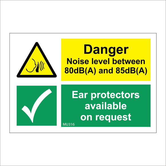 MU316 Noise Level Between 80DB A 85DB Ear Protectors