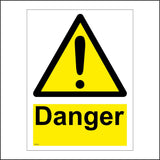 WS527 Danger Asbestos Hazard Sign with Triangle Exclamation Mark