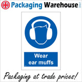 MA073 Wear Ear Muffs Sign with Face Headphones